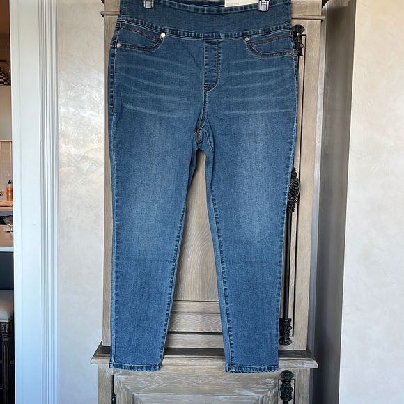 Seven7 NEW Melissa McCarthy Ultra High Rise Jean Legging Tummy Toner 18W - Picture 1 of 10